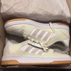Adidas Cream and White Sneakers